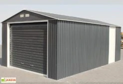 Garage En Métal Anthracite Duramax Grande Hauteur 3,5 X 5,7 X 2,6 M