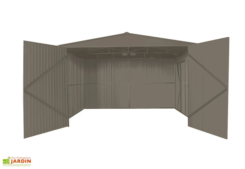 Garage En Métal Look Bois Vieilli 17,47 M² 1 Voiture 4 Garage En Métal Look Bois Vieilli 17,47 M² 1 Voiture – Image 4