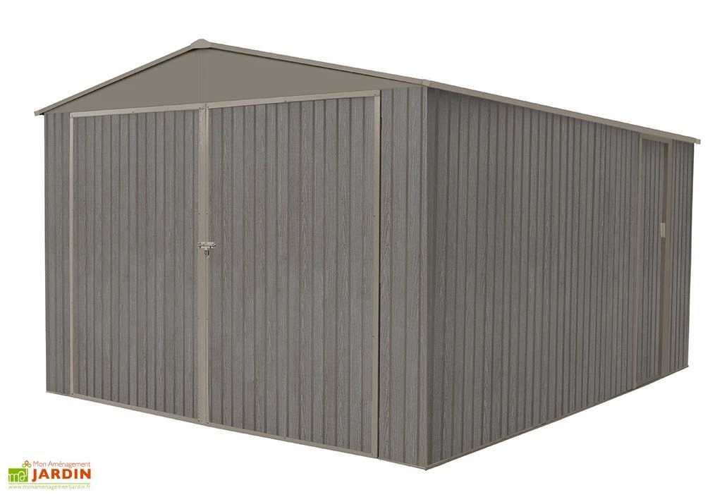 Garage En Métal Look Bois Vieilli 17,47 M² 1 Voiture 3 Garage En Métal Look Bois Vieilli 17,47 M² 1 Voiture – Image 3