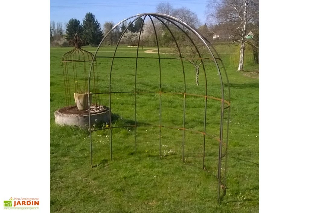 Demi-gloriette De Jardin En Fer Forgé 2 Demi-gloriette De Jardin En Fer Forgé – Image 2