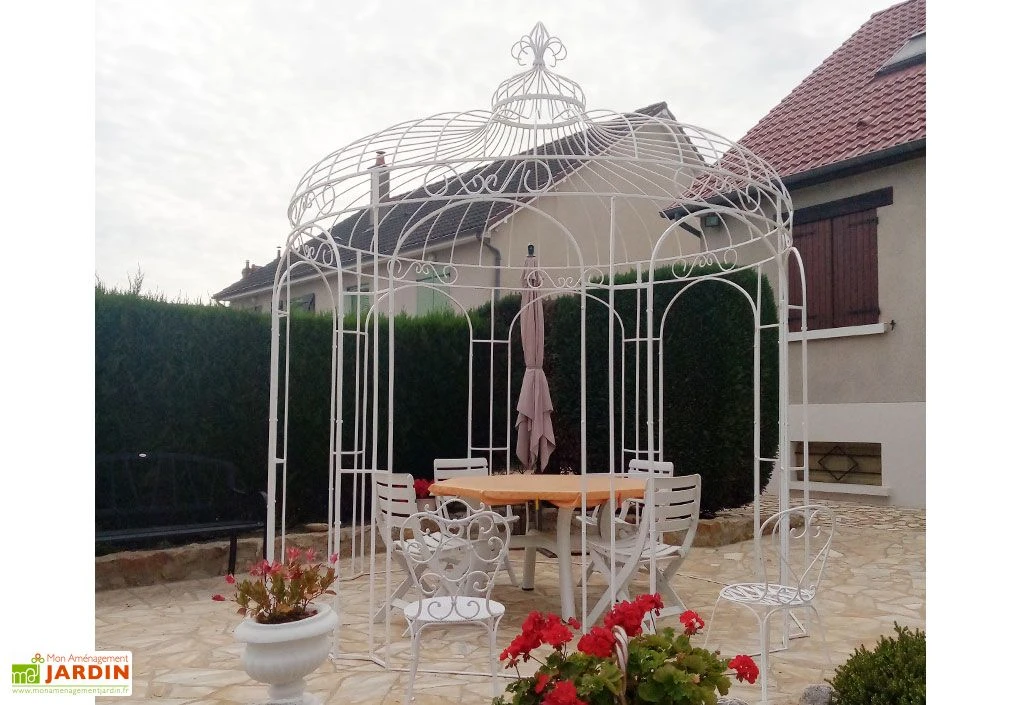 Gloriette En Fer Forgé - Fleurdelisée ∅ 3,00 M 1 Gloriette En Fer Forgé - Fleurdelisée ∅ 3,00 M