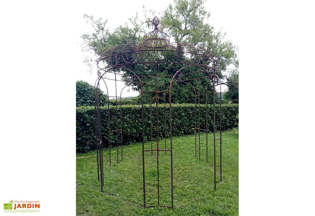 Gloriette En Fer Forgé - Fleurdelisée ∅ 2,40 M 2 Gloriette En Fer Forgé - Fleurdelisée ∅ 2,40 M – Image 2