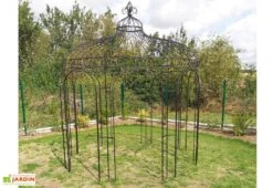 Gloriette En Fer Forgé - Fleurdelisée ∅ 3,00 M 8 Gloriette En Fer Forgé - Fleurdelisée ∅ 3,00 M -Abriet Mobilier Soldes Boutique gloriette fer forge jardin 3m