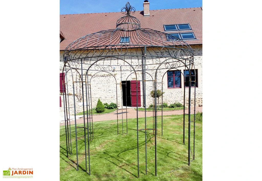 Gloriette En Fer Forgé - Fleurdelisée ∅ 3,00 M 4 Gloriette En Fer Forgé - Fleurdelisée ∅ 3,00 M – Image 4