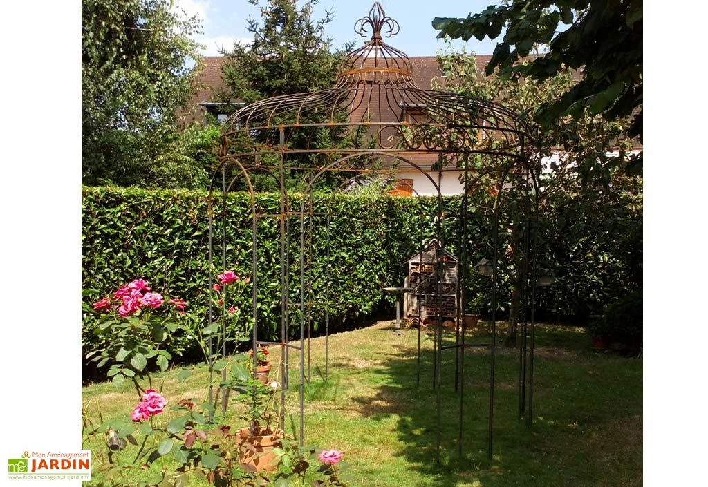 Gloriette En Fer Forgé - Fleurdelisée ∅ 2,40 M 1 Gloriette En Fer Forgé - Fleurdelisée ∅ 2,40 M