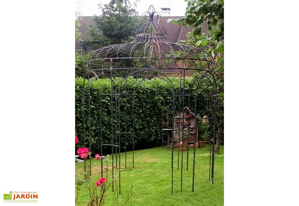 Gloriette En Fer Forgé - Fleurdelisée ∅ 2,40 M 3 Gloriette En Fer Forgé - Fleurdelisée ∅ 2,40 M – Image 3