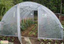 Serre Tunnel Tonneau En Polyéthylène 27 M² - Gothique 6 X 4,5 M -Abriet Mobilier Soldes Boutique gothique 6 m 2 portes web