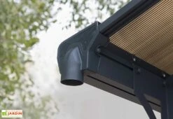 Carport En Aluminium Arcadia 5,07 X 3,59 M - Gris -Abriet Mobilier Soldes Boutique gouttie re carport aluminium almicar palram gris fonce