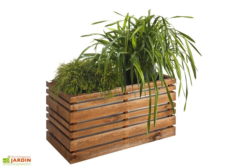 Bac à Fleurs En Bois Lign Z (100x50x50cm) 1 Bac à Fleurs En Bois Lign Z (100x50x50cm)
