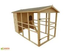 Poulailler En Bois Grande Taille XXXL 12 Poules (175 X 350 X 205 Cm)