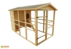 Poulailler En Bois Grande Taille XXXL 12 Poules (175 X 350 X 205 Cm) -Abriet Mobilier Soldes Boutique grand poulailler bois douze poules 3
