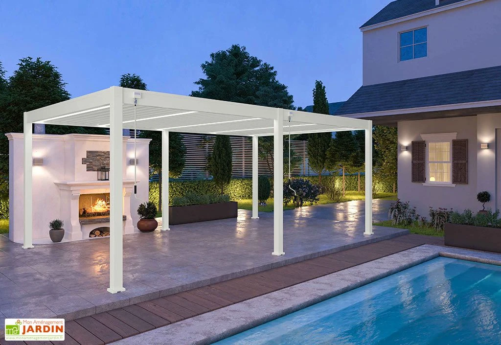 Pergola Bioclimatique Ombréa En Aluminium 4 X 6 M Autoportée - Blanche 1 Pergola Bioclimatique Ombréa En Aluminium 4 X 6 M Autoportée - Blanche