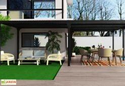 Pergola Bioclimatique Lames Orientables En Aluminium 32,63 M² -Abriet Mobilier Soldes Boutique grande pergola bioclimatique aluminium habrita