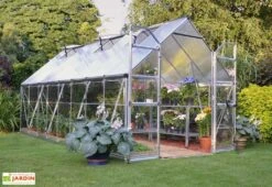 Serre De Jardin En Aluminium Et Polycarbonate Balance – Silver 2,44 M