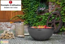 Grille De Cuisson Ronde En Acier Brut Pour Braséro Premium -Abriet Mobilier Soldes Boutique grille cuisson ronde acier galvanise brasero premium cookking 2 1