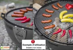 Grille De Cuisson Ronde En Acier Galvanisé Pour Braséro Premium -Abriet Mobilier Soldes Boutique grille cuisson ronde acier galvanise brasero premium cookking 3