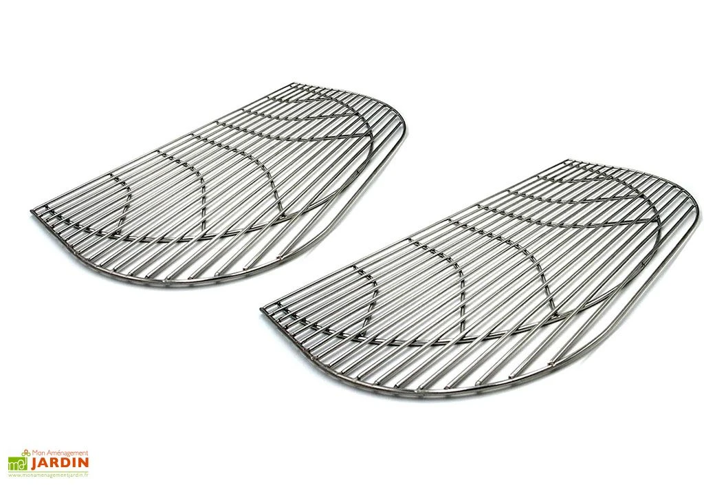 Paire De Grilles En Acier Inoxydable Pour Barbecues Lulu, Marcel Et Sam 1 Paire De Grilles En Acier Inoxydable Pour Barbecues Lulu, Marcel Et Sam