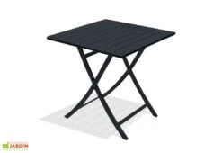 Guéridon Pliant Marius 70x70 8 Guéridon Pliant Marius 70x70 -Abriet Mobilier Soldes Boutique gueridon pliant aluminium gris anthracite 2 personnes
