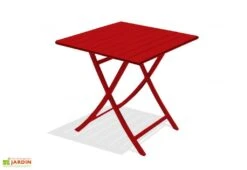 Guéridon Pliant Marius 70x70 10 Guéridon Pliant Marius 70x70 -Abriet Mobilier Soldes Boutique gueridon pliant rouge aluminium