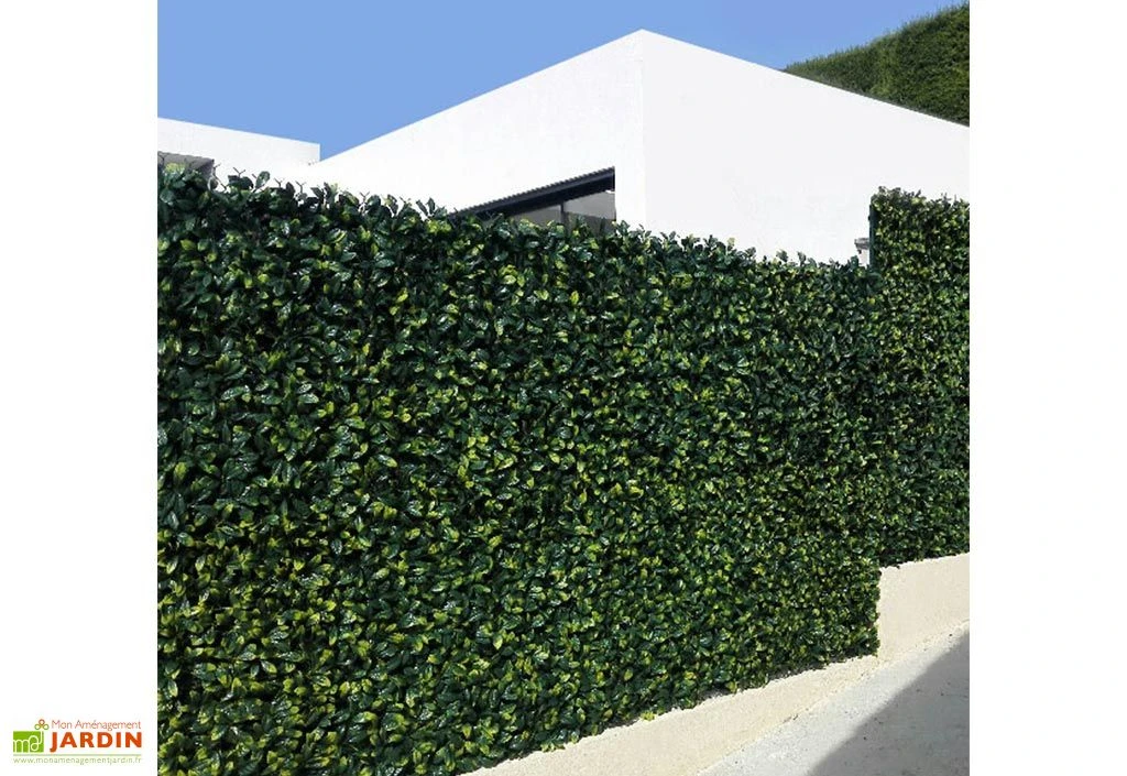 Haie Artificielle Laurier Cerise 1 X 1 M 2 Haie Artificielle Laurier Cerise 1 X 1 M – Image 2