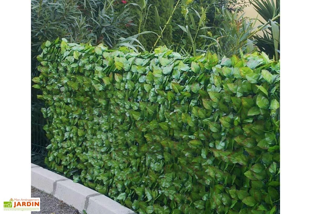 Haie Artificielle Feuilles De Rosier 1x3m 2 Haie Artificielle Feuilles De Rosier 1x3m – Image 2