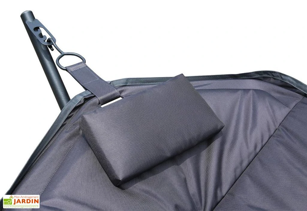 Hamac Sur Pieds En Acier Gris Anthracite 3 Hamac Sur Pieds En Acier Gris Anthracite – Image 3