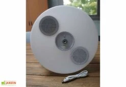 Lampe Solaire D’extérieur à LED Avec Haut-parleurs Bluetooth 33 X 150 Cm -Abriet Mobilier Soldes Boutique haut parleurs lampe jardin