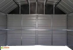 Abri De Jardin En Acier Galvanisé Gris Anthracite 8 M² 8 Abri De Jardin En Acier Galvanisé Gris Anthracite 8 M² -Abriet Mobilier Soldes Boutique interieur abri jardin acier galvanise gris anthracite