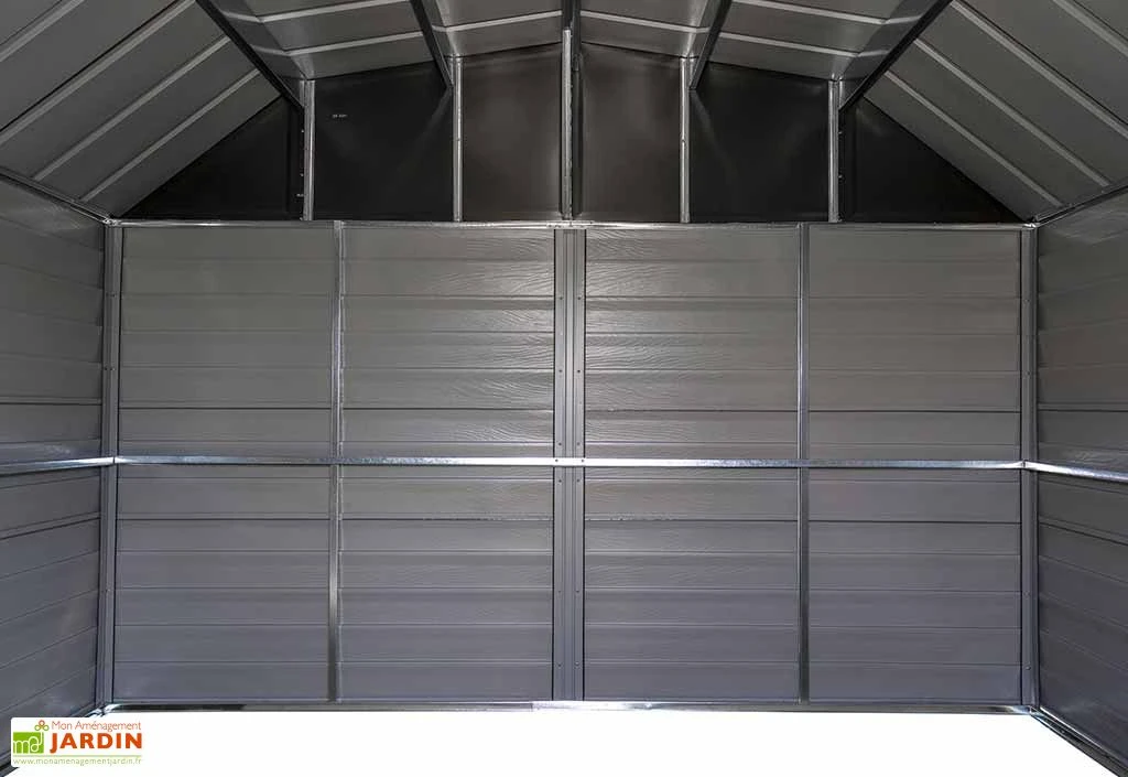Abri De Jardin En Acier Galvanisé Gris Anthracite 8 M² 4 Abri De Jardin En Acier Galvanisé Gris Anthracite 8 M² – Image 4