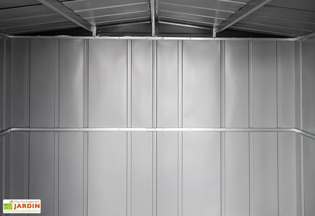 Abri De Jardin En Acier Galvanisé Imitation Bois Woodlake - 2,93 M² 5 Abri De Jardin En Acier Galvanisé Imitation Bois Woodlake - 2,93 M² – Image 5