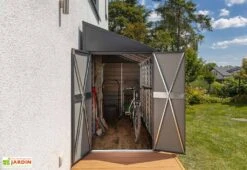 Armoire De Jardin En Acier Galvanisé 124 X 295 Cm 8 Armoire De Jardin En Acier Galvanisé 124 X 295 Cm -Abriet Mobilier Soldes Boutique interieur armoire jardin acier galvanise anthracite 1