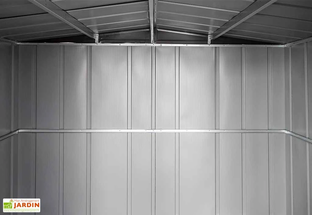 Abri De Jardin En Acier Galvanisé Imitation Bois 7 M² 4 Abri De Jardin En Acier Galvanisé Imitation Bois 7 M² – Image 4