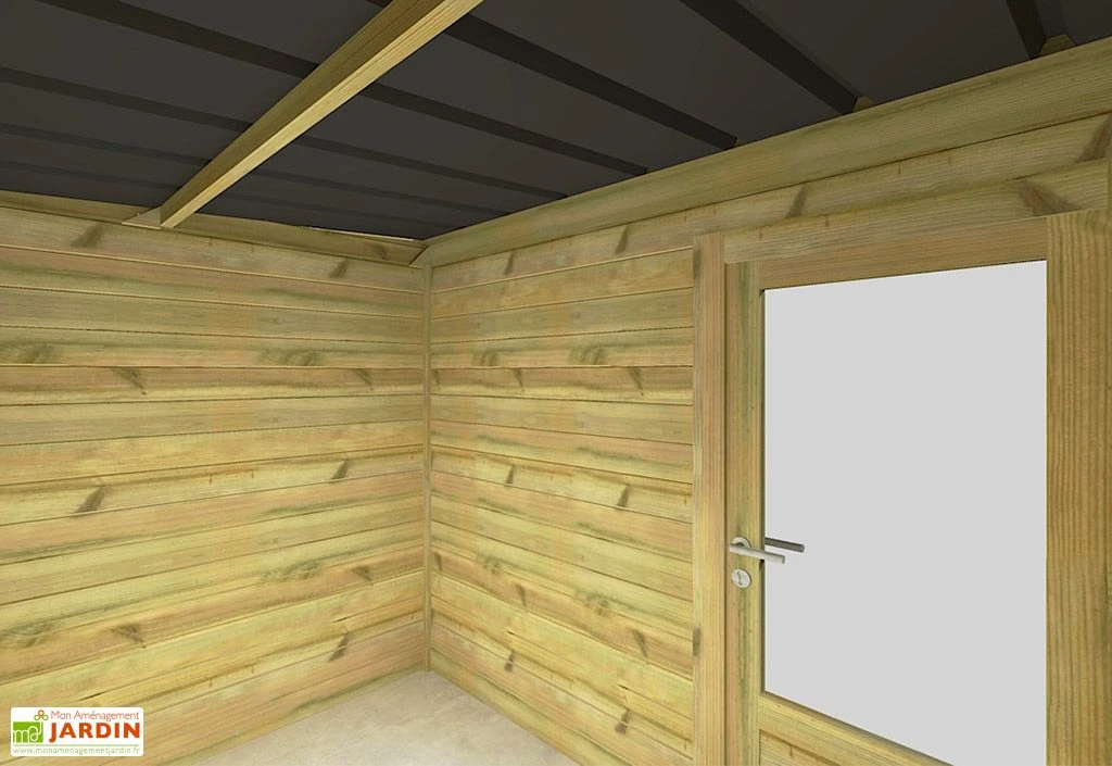Abri De Jardin En Bois De Pin Traité Et Toiture Bac Acier – 6,7 M² 3 Abri De Jardin En Bois De Pin Traité Et Toiture Bac Acier – 6,7 M² – Image 3