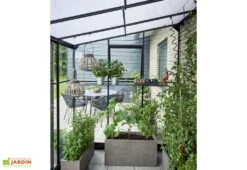Halls Serre De Jardin Adossée En Verre Trempé Qube Lean-to 612 – 7,1 M² -Abriet Mobilier Soldes Boutique interieur serre murale verre halls qube