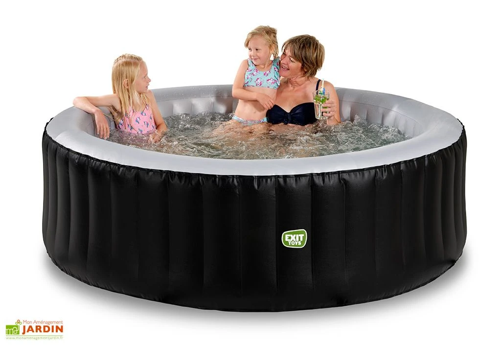 EXIT TOYS Spa Gonflable Extérieur Rond 4 Places Ø 204 Cm – Silver Classic Noir 3 EXIT TOYS Spa Gonflable Extérieur Rond 4 Places Ø 204 Cm – Silver Classic Noir – Image 3