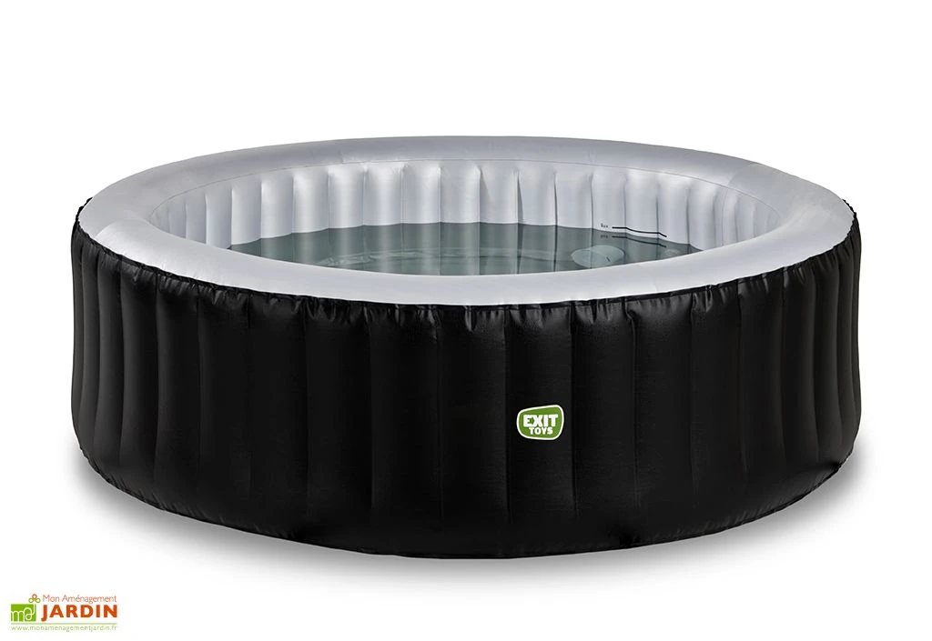 EXIT TOYS Spa Gonflable Extérieur Rond 4 Places Ø 204 Cm – Silver Classic Noir 1 EXIT TOYS Spa Gonflable Extérieur Rond 4 Places Ø 204 Cm – Silver Classic Noir