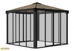 Jardin D’Hiver En Aluminium Et Polycarbonate 13 M² – LEDRO 3600 11 Jardin D’Hiver En Aluminium Et Polycarbonate 13 M² – LEDRO 3600 -Abriet Mobilier Soldes Boutique jardin hiver gris anthracite gazebo carre 360cm ledro3600 5