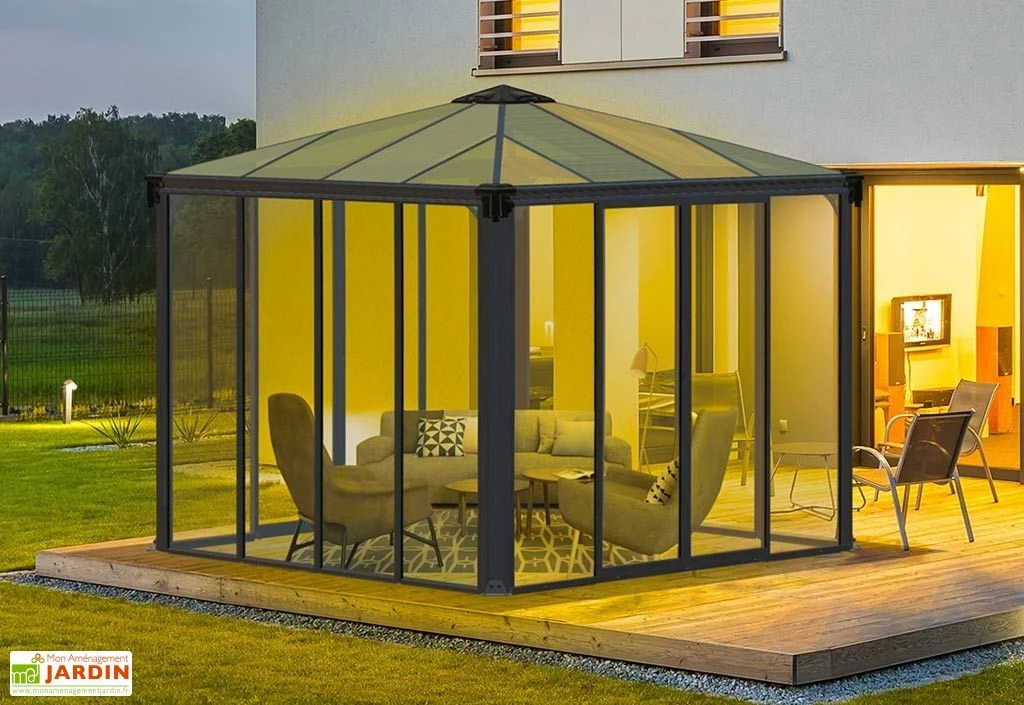 Jardin D’Hiver En Aluminium Et Polycarbonate 9 M² – LEDRO 3000 6 Jardin D’Hiver En Aluminium Et Polycarbonate 9 M² – LEDRO 3000 – Image 6