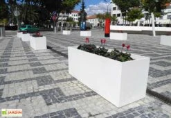 Jardinière En Béton Fibré Retkube 120 (120x40) -Abriet Mobilier Soldes Boutique jardiniere beton fibre blanc 120x40cm 2