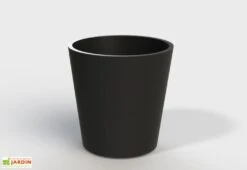Jardinière En Béton Fibré Conik 50 – Ø 50 Cm -Abriet Mobilier Soldes Boutique jardiniere beton fibre conik 50 noir