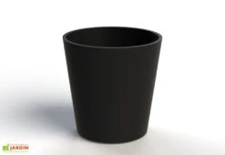 Jardinière En Béton Fibré Conik 60 – Ø 60 Cm -Abriet Mobilier Soldes Boutique jardiniere beton fibre conik 60 noir