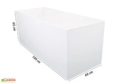 Jardinière En Béton Fibré Retkube 100 (100x40) 11 Jardinière En Béton Fibré Retkube 100 (100x40) -Abriet Mobilier Soldes Boutique jardiniere beton renforce fibre 100x40cm blanc