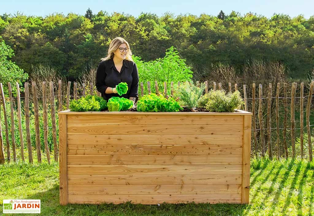 Jardinière En Bois De Mélèze Bac Potager 170 X 90 X 84 Cm 2 Jardinière En Bois De Mélèze Bac Potager 170 X 90 X 84 Cm – Image 2