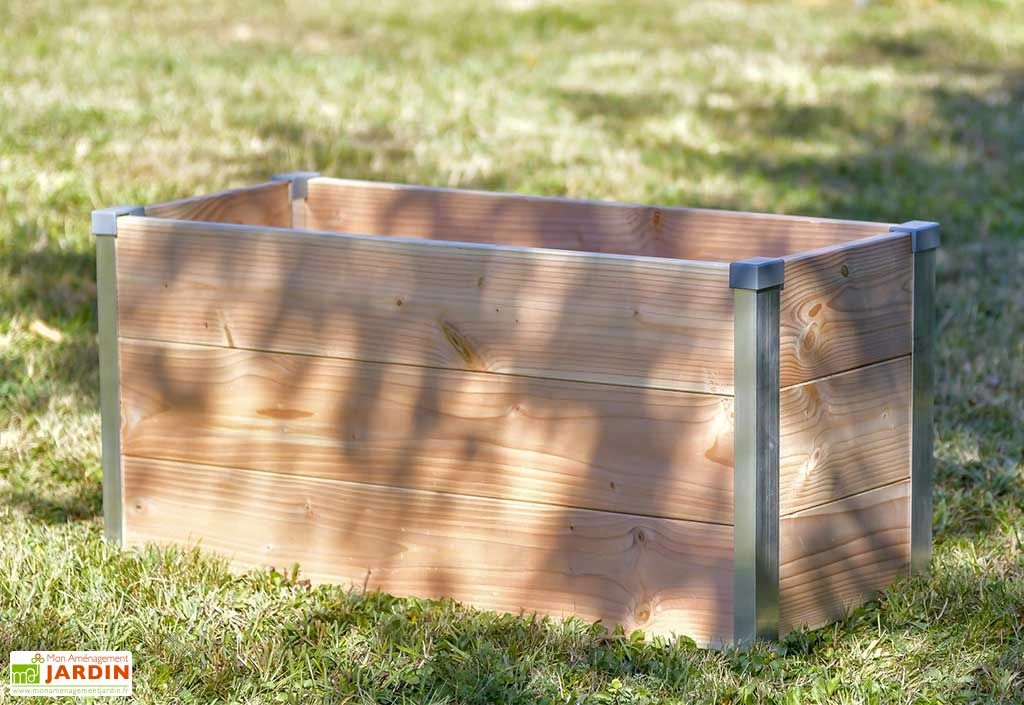 Jardinière En Bois Douglas Et Aluminium 75 X 35 X 36 Cm 1 Jardinière En Bois Douglas Et Aluminium 75 X 35 X 36 Cm