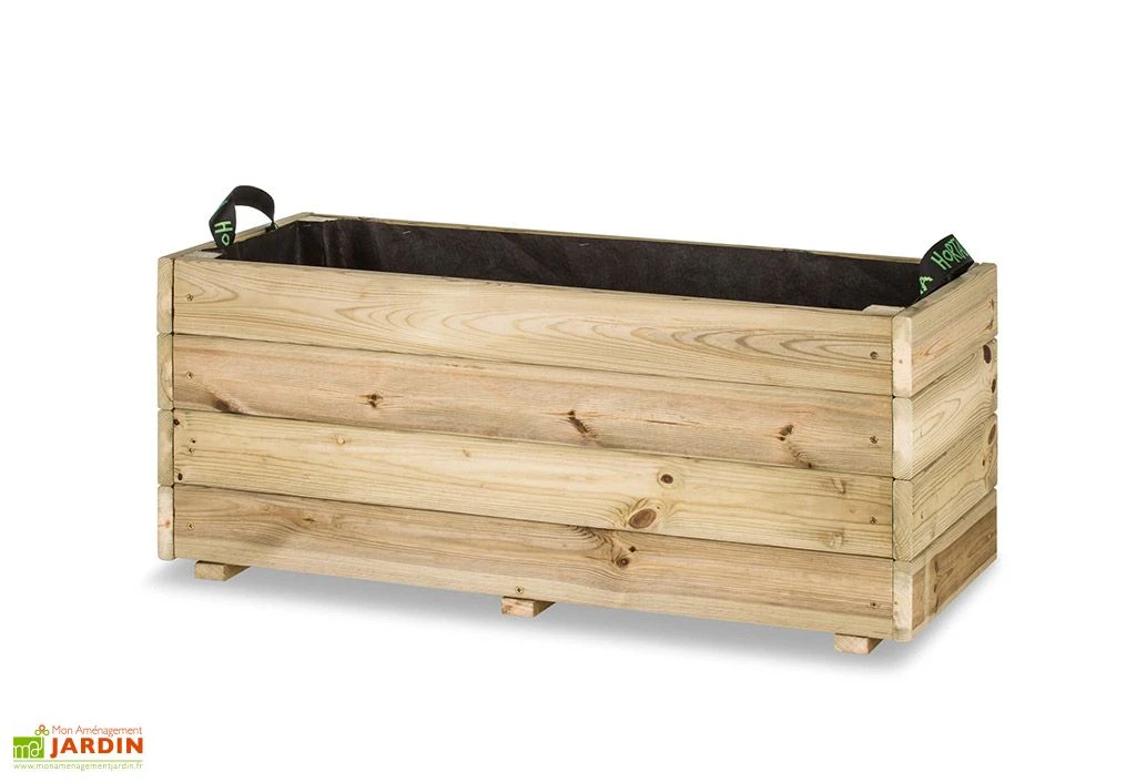 Jardinière En Bois De Pin Traité Ghio - 90 X 40 X 40 Cm 1 Jardinière En Bois De Pin Traité Ghio - 90 X 40 X 40 Cm