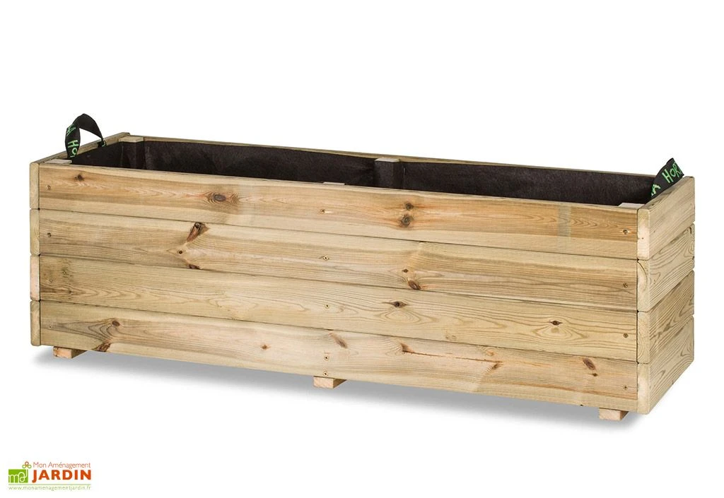 Jardinière En Bois De Pin Traité Ghio - 120 X 40 X 40 Cm 1 Jardinière En Bois De Pin Traité Ghio - 120 X 40 X 40 Cm