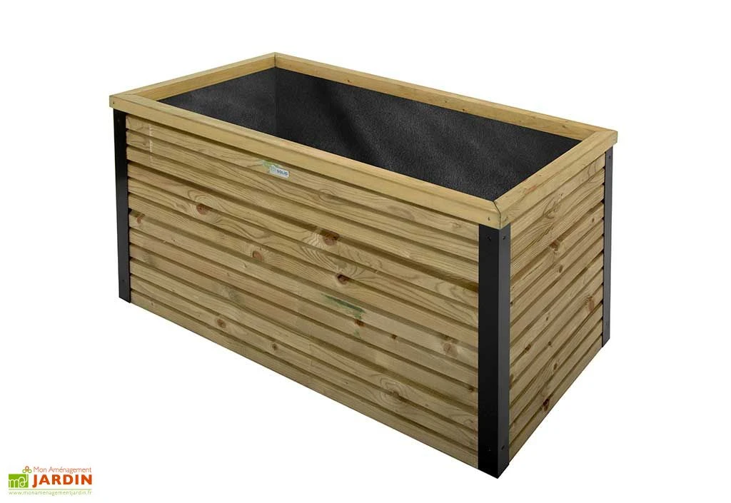 Solid Jardinière En Bois De Pin Traité 50 X 100 X 50 Cm 1 Solid Jardinière En Bois De Pin Traité 50 X 100 X 50 Cm
