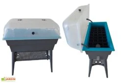 Jardinière Calipso Combi 40L Mini Serre Double Paroi + Réserve D'Eau H80cm -Abriet Mobilier Soldes Boutique jardiniere calipso combi double paroi mini serre 40l 2