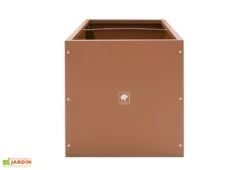 Jardinière Rectangulaire En Métal Thermolaqué Couleur Rouille -Abriet Mobilier Soldes Boutique jardiniere cote logo
