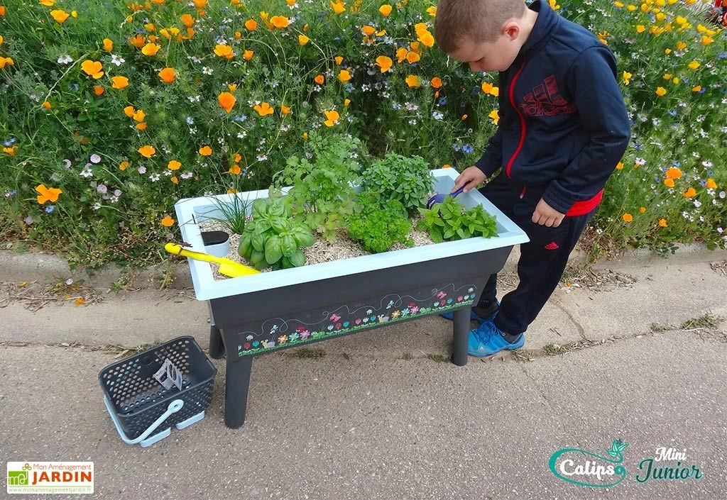 Jardinière Enfant Calipso Mini Junior + Panier Et Acc. – Bleu Pastel 3 Jardinière Enfant Calipso Mini Junior + Panier Et Acc. – Bleu Pastel – Image 3